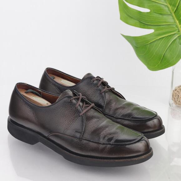 VTG USA Freeman Mens Oxfords Size 11 D Brown Leather Apron Gum Sole Dress Shoes main image 15